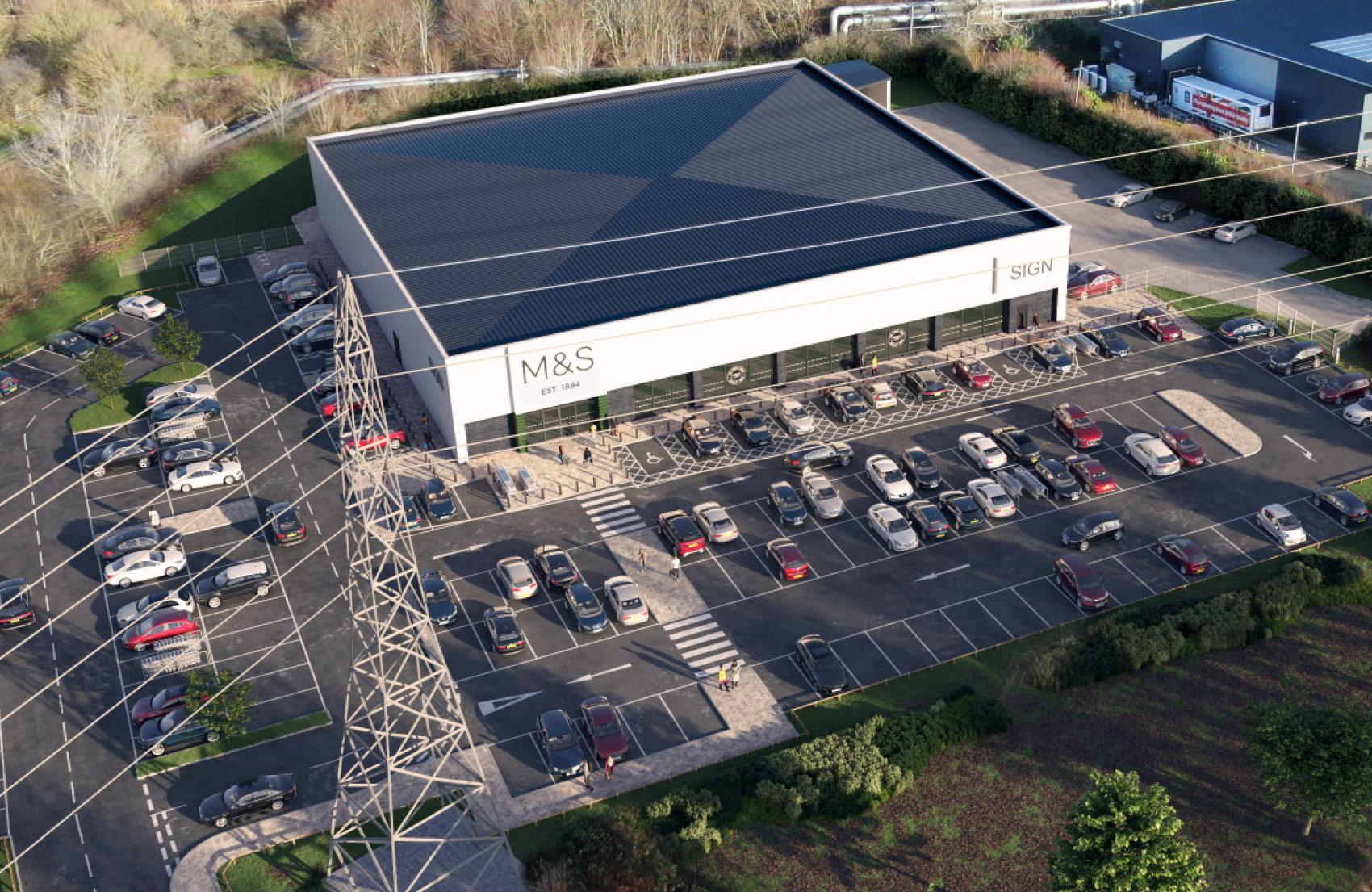 3D vsiual of the M&S Foodhall